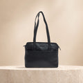 Rowallan Black Leather Handbag