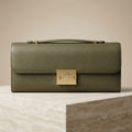Moncrief Green Daisy Clutch Bag