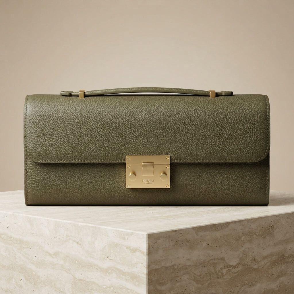 Moncrief Green Daisy Clutch Bag