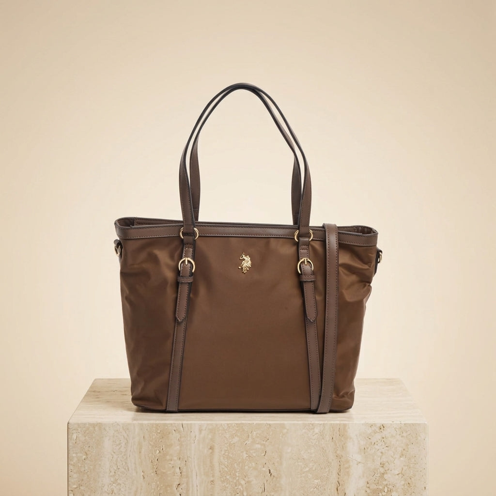 U.S. Polo Assn. Brown Houston Tote Bag