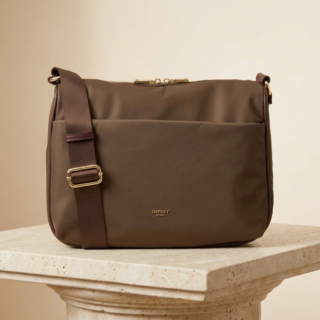 Osprey London Brown Nomad Zip Satchel