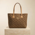 U.S. Polo Assn. Brown Jacquard Tote Bag