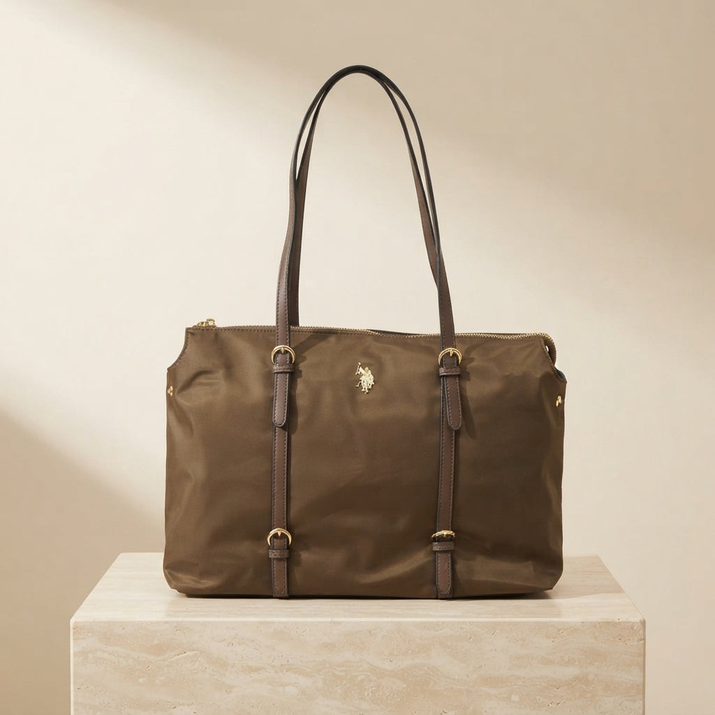 U.S. Polo Assn. Brown Tote Bag