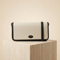 Moncrief Black Canvas Laura Shoulder Bag