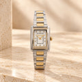 Roberto Cavalli Silver & Gold Watch, Rectangular Crystal