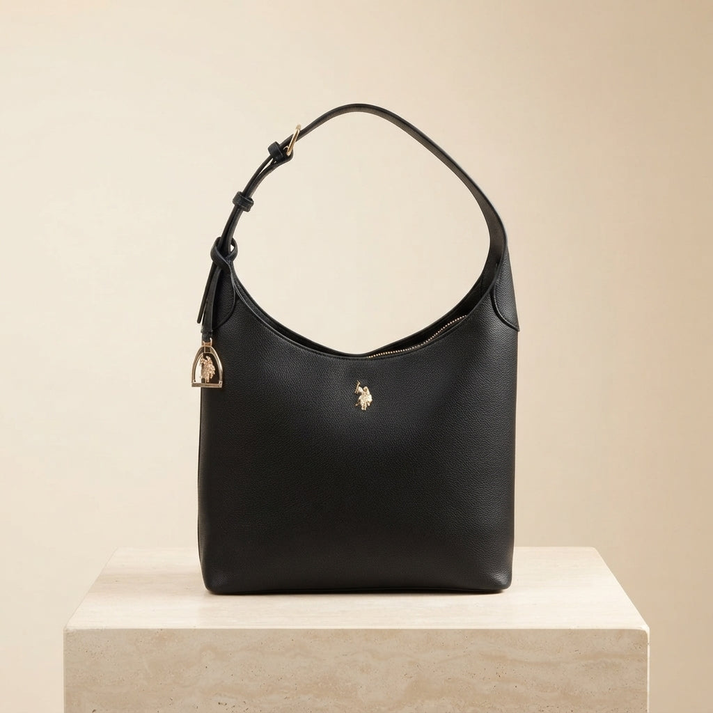 U.S. Polo Assn. Black Jones Hobo Shoulder Bag