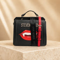 Steve Madden Black Glossy Lips Cross Body Bag