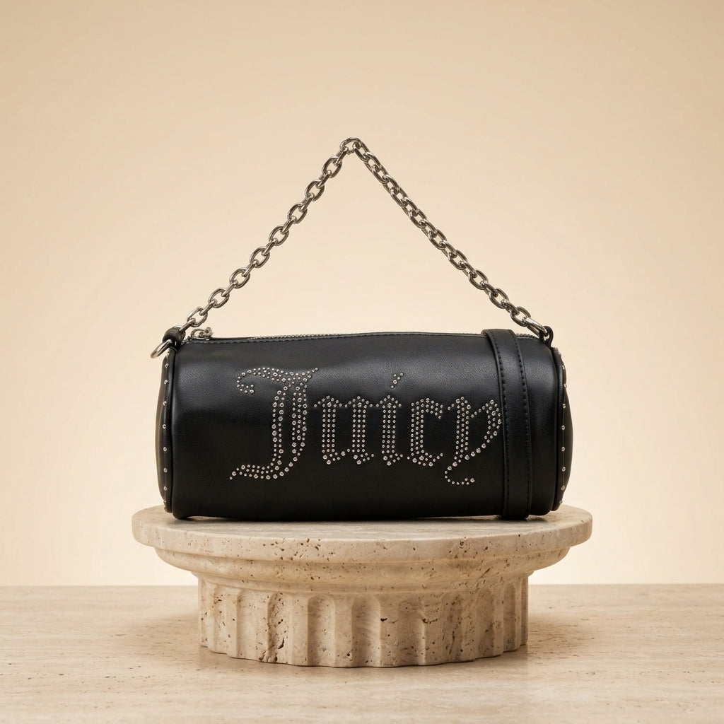 Juicy Couture Black Kimberly Barrel Shoulder Bag