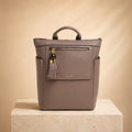 Luella Grey Peat Faux Leather Ophena 15in Laptop Backpack