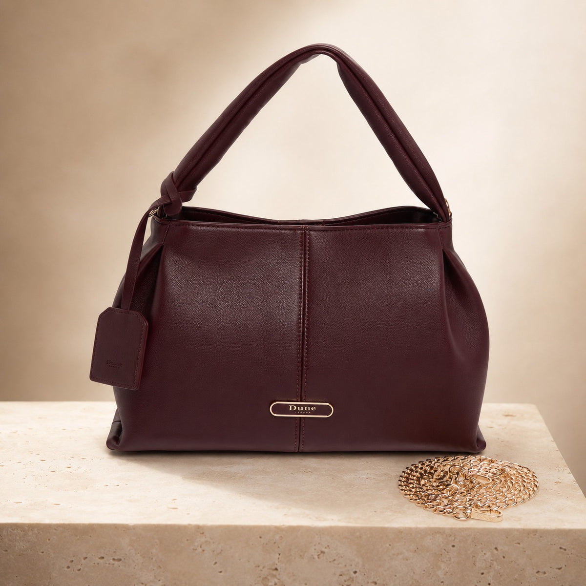 Dune London Burgundy Dawes Shoulder Bag