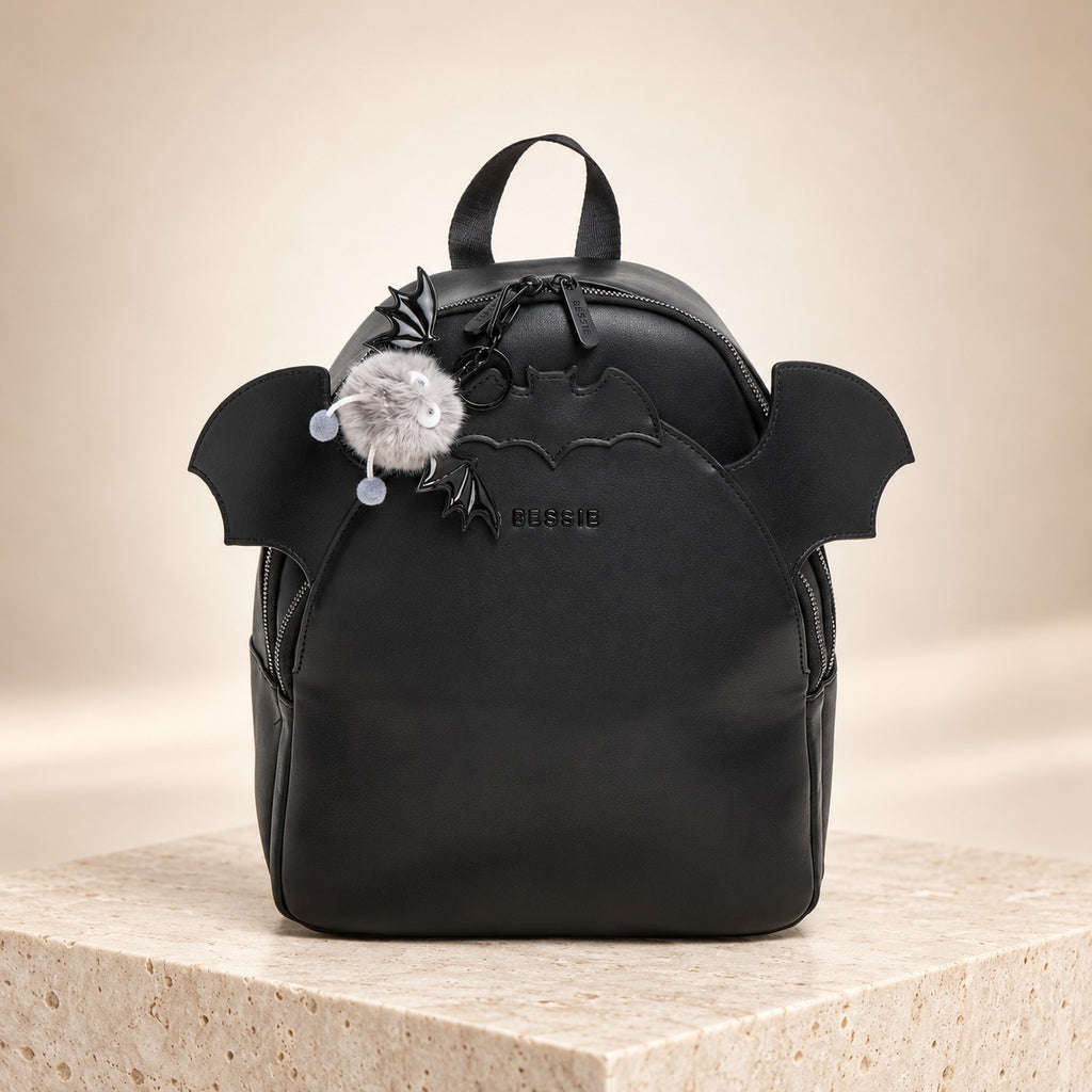 Bessie London Black Bat Backpack