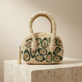 Mirasol Beige Avocado Beaded Bag