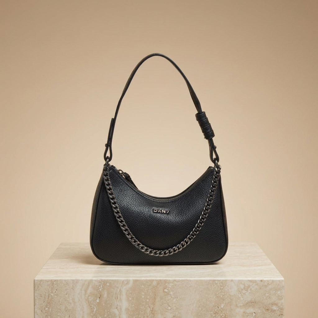 DKNY Black Crescent Shoulder Bag