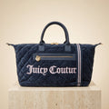 Juicy Couture Navy Quilted Tote Bag, Velour Weekender