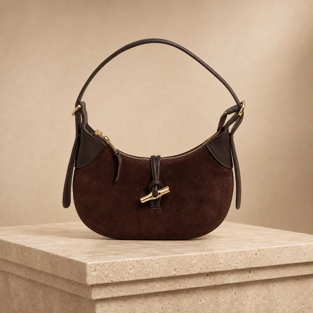 Silver Street London Brown Suede Shoulder Bag