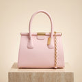Moncrief Ballet Pink Leather Vicky Structured Tote Bag