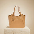 U.S. Polo Assn. Camel Faux Leather Jones Shopping Tote Bag