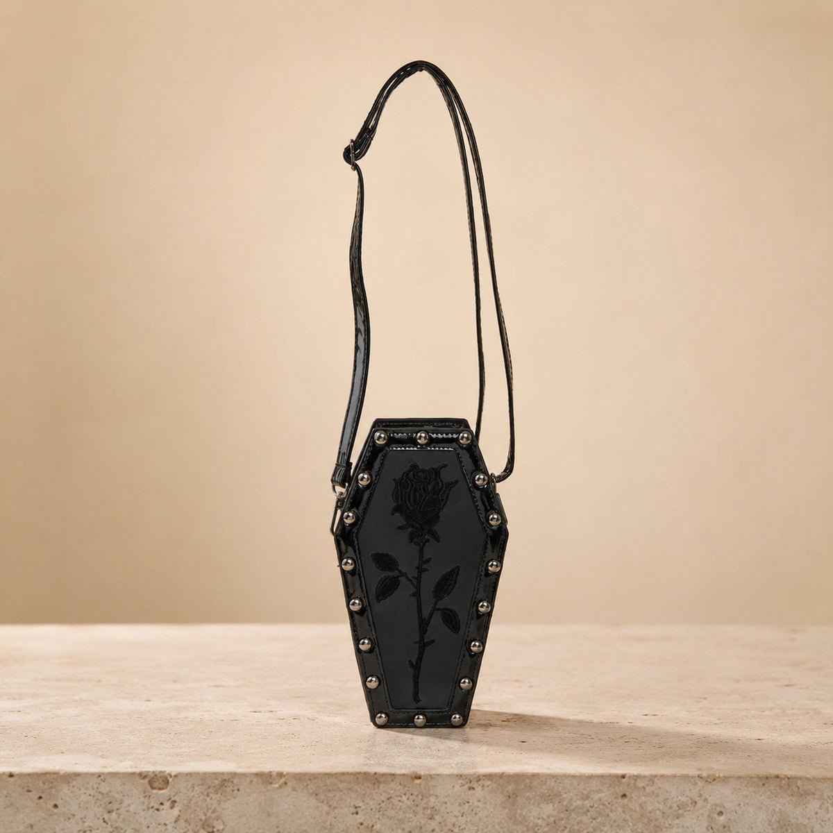 Skinnydip Black Coffin Cross Body Bag