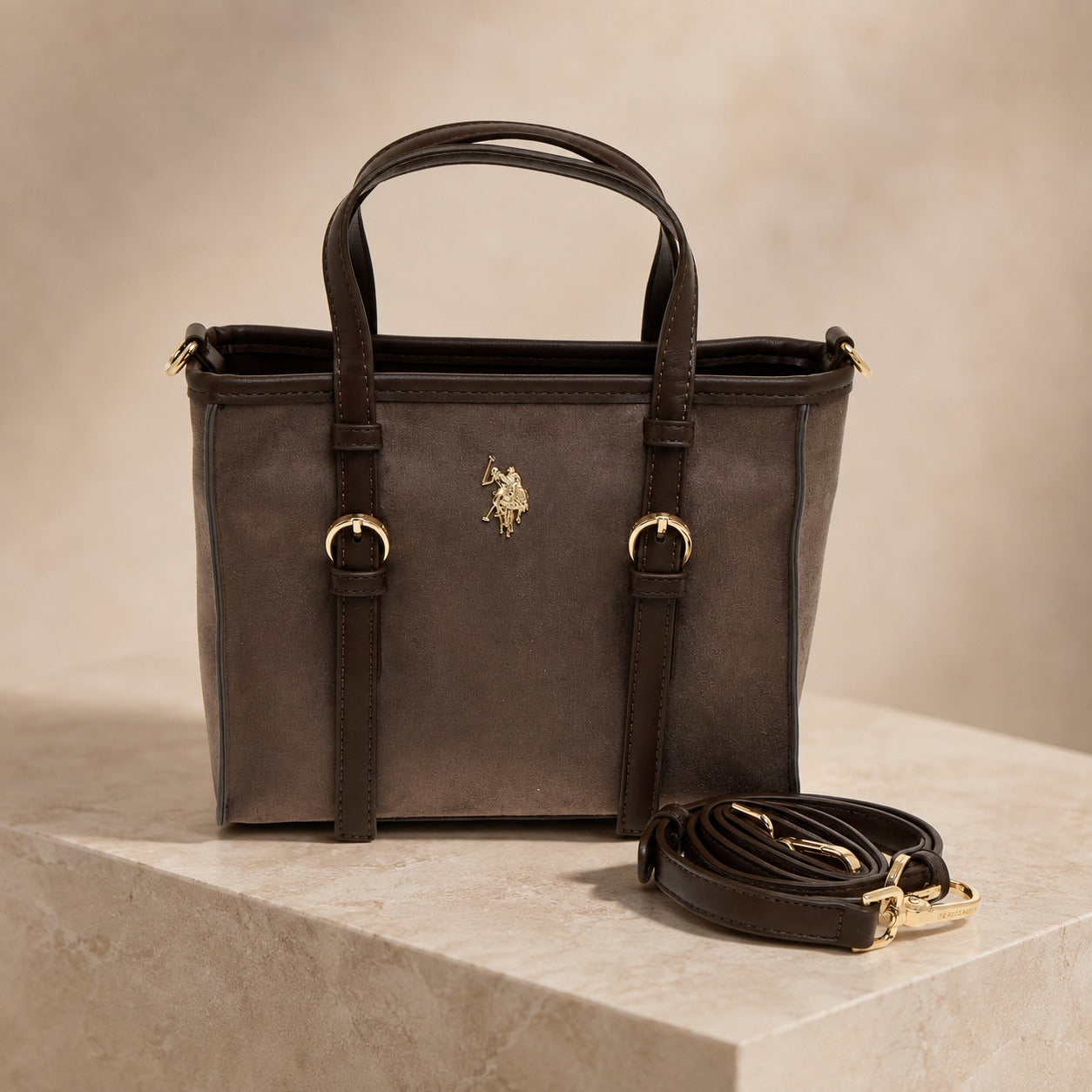 U.S. Polo Assn. Taupe Shoulder Bag