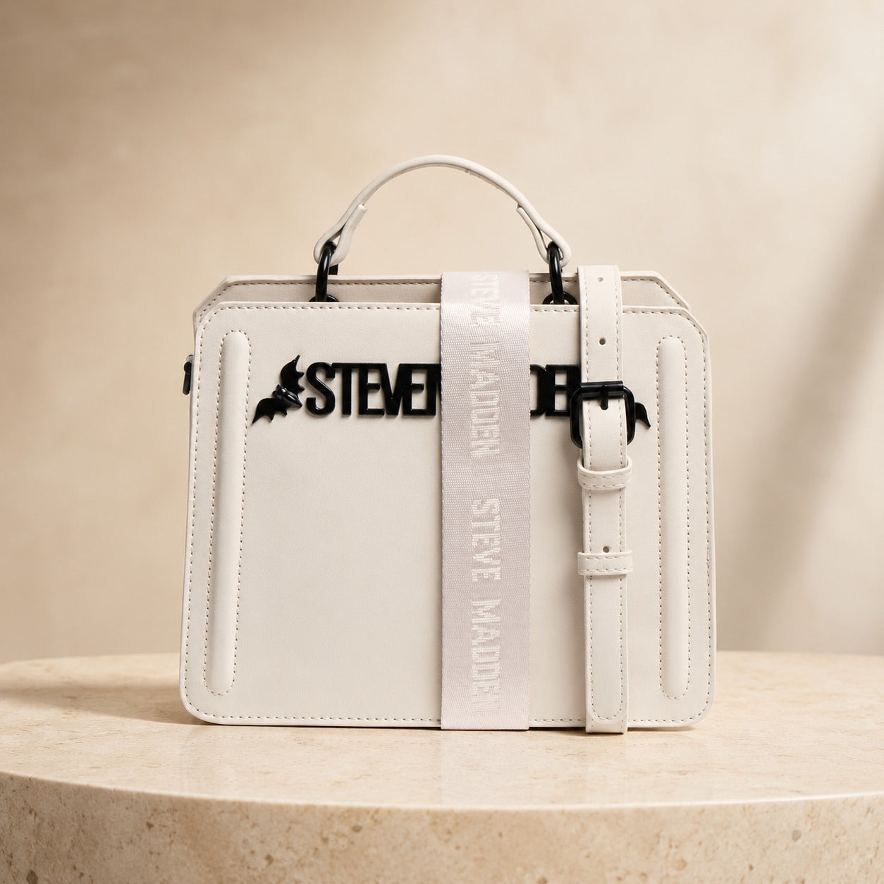 Steve Madden Chalk Emblem Logo Cross Body Bag