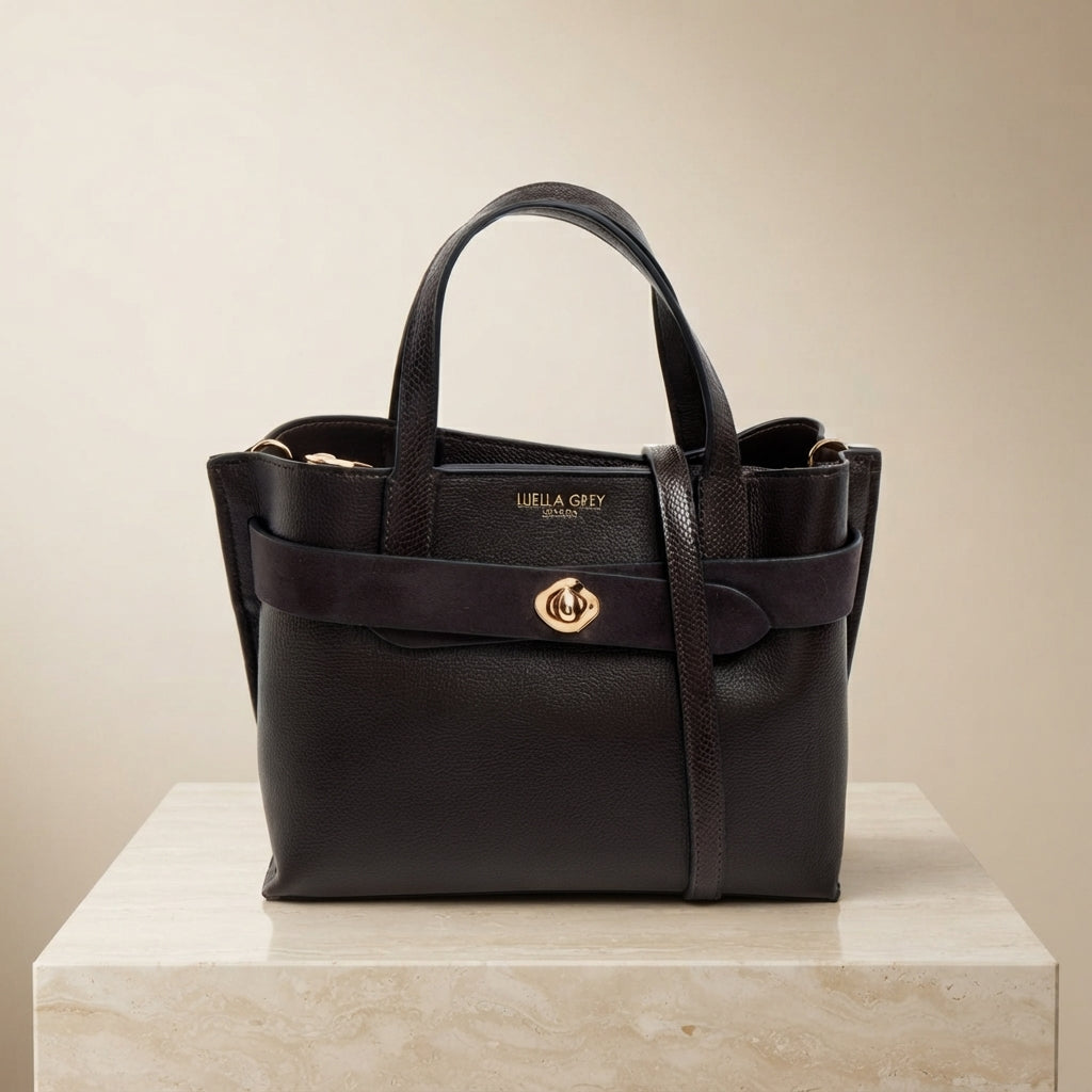 Luella Grey Chocolate Oriel Cross Body Bag