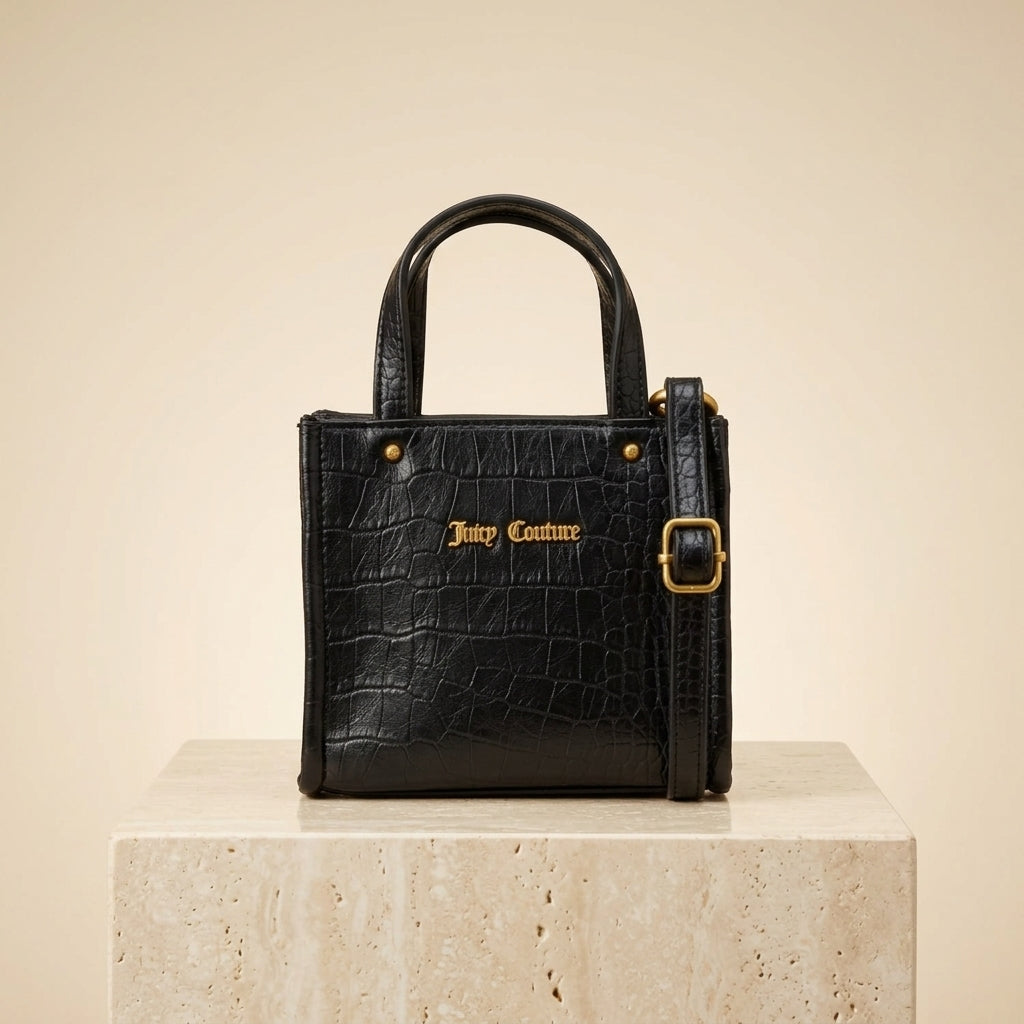 Juicy Couture Black Grace Mini Tote Bag
