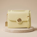 Moncrief Yellow Leather Crossbody Bag