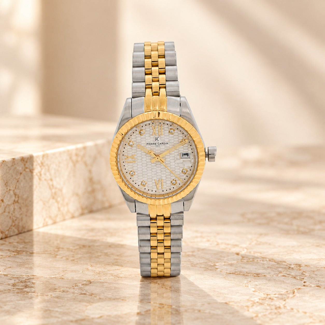 Pierre Cardin Silver & Gold Tone Chronograph Watch