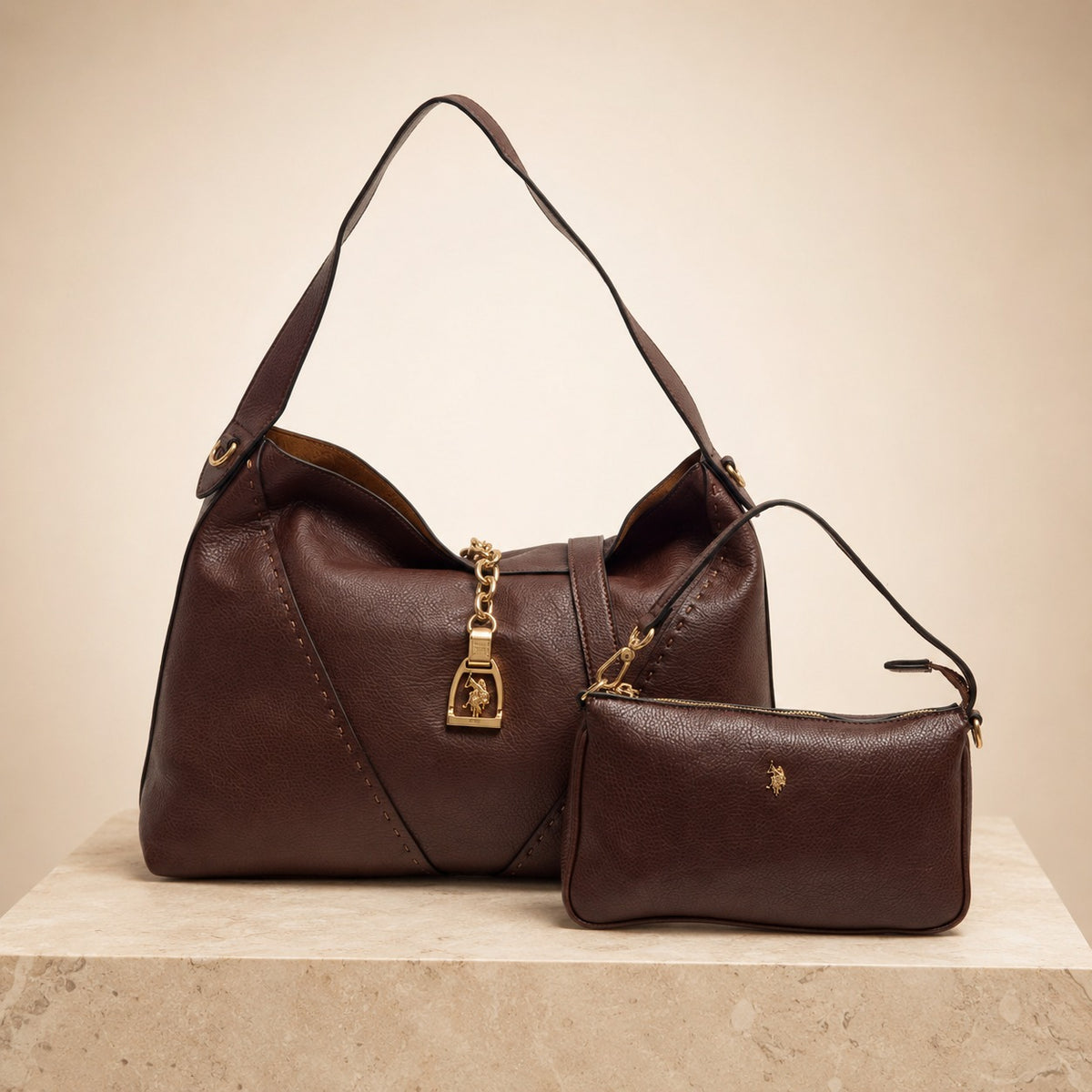 U.S. Polo Assn. Dark Brown Helcho Shoulder Bag