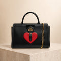 Love Moschino Black Heart Buckle Handbag