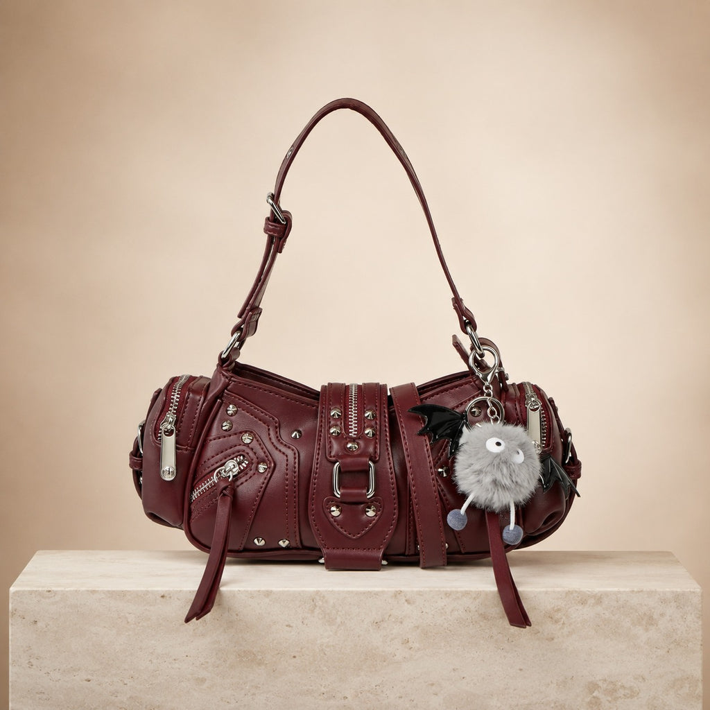 Bessie London Burgundy Shoulder Bag