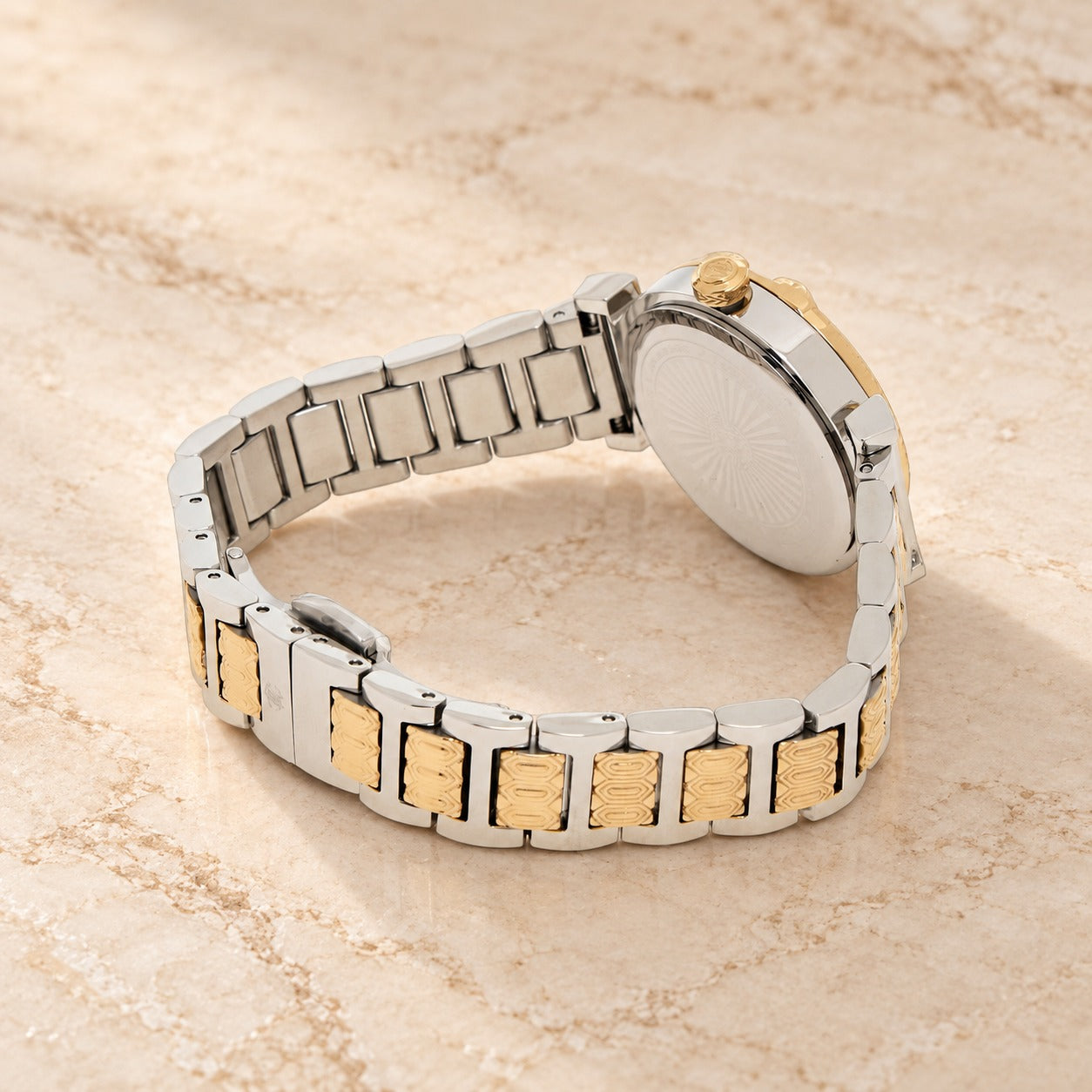 Roberto Cavalli Stainless Steel Snake Eclira Two Tone Watch