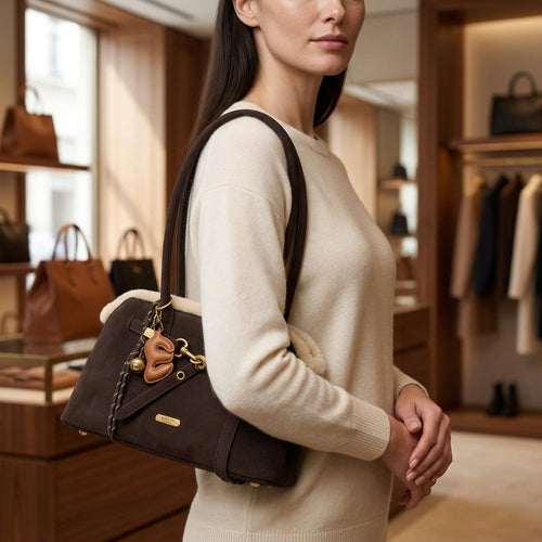 Bessie London Brown Crossbody Bag