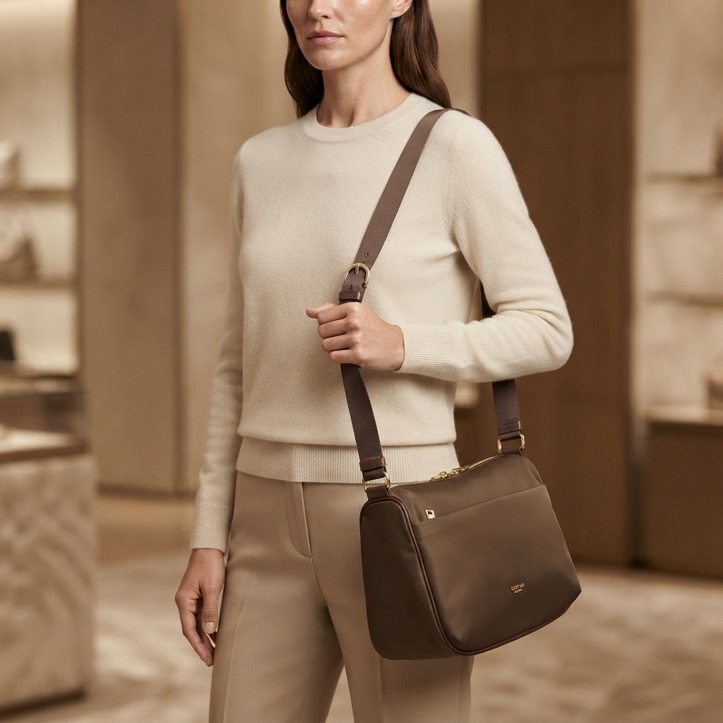 Osprey London Brown Nomad Zip Satchel