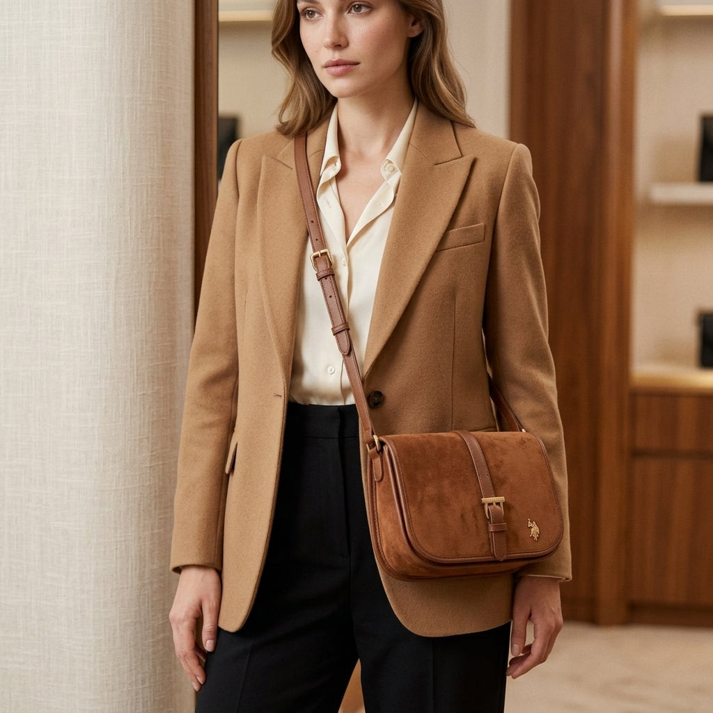 U.S. Polo Assn. Tan Crossbody Bag