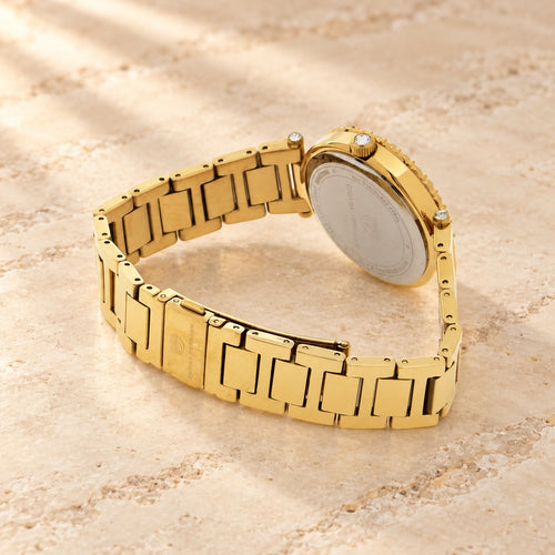 Chiara Ferragni Gold Tone Embellished Analogue Watch