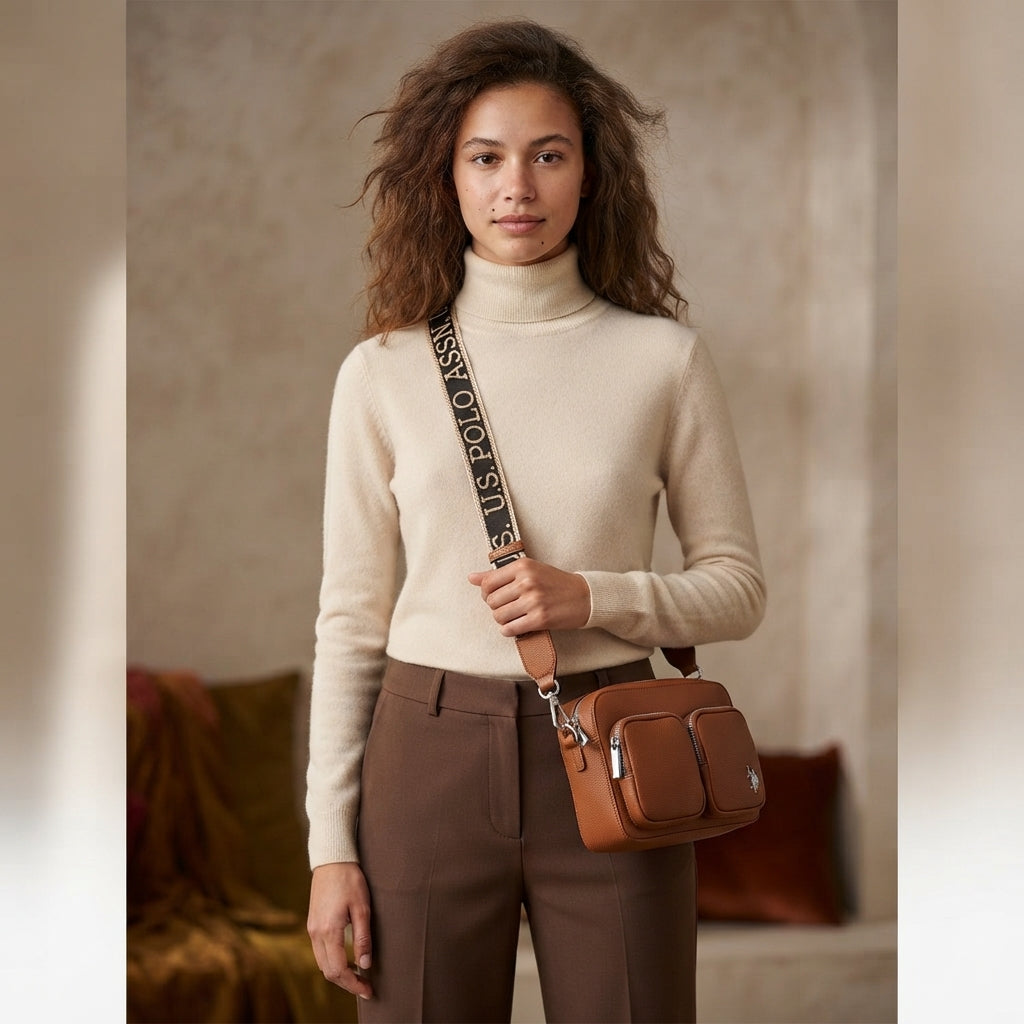 U.S. Polo Assn. Brown Mansion Crossbody Bag