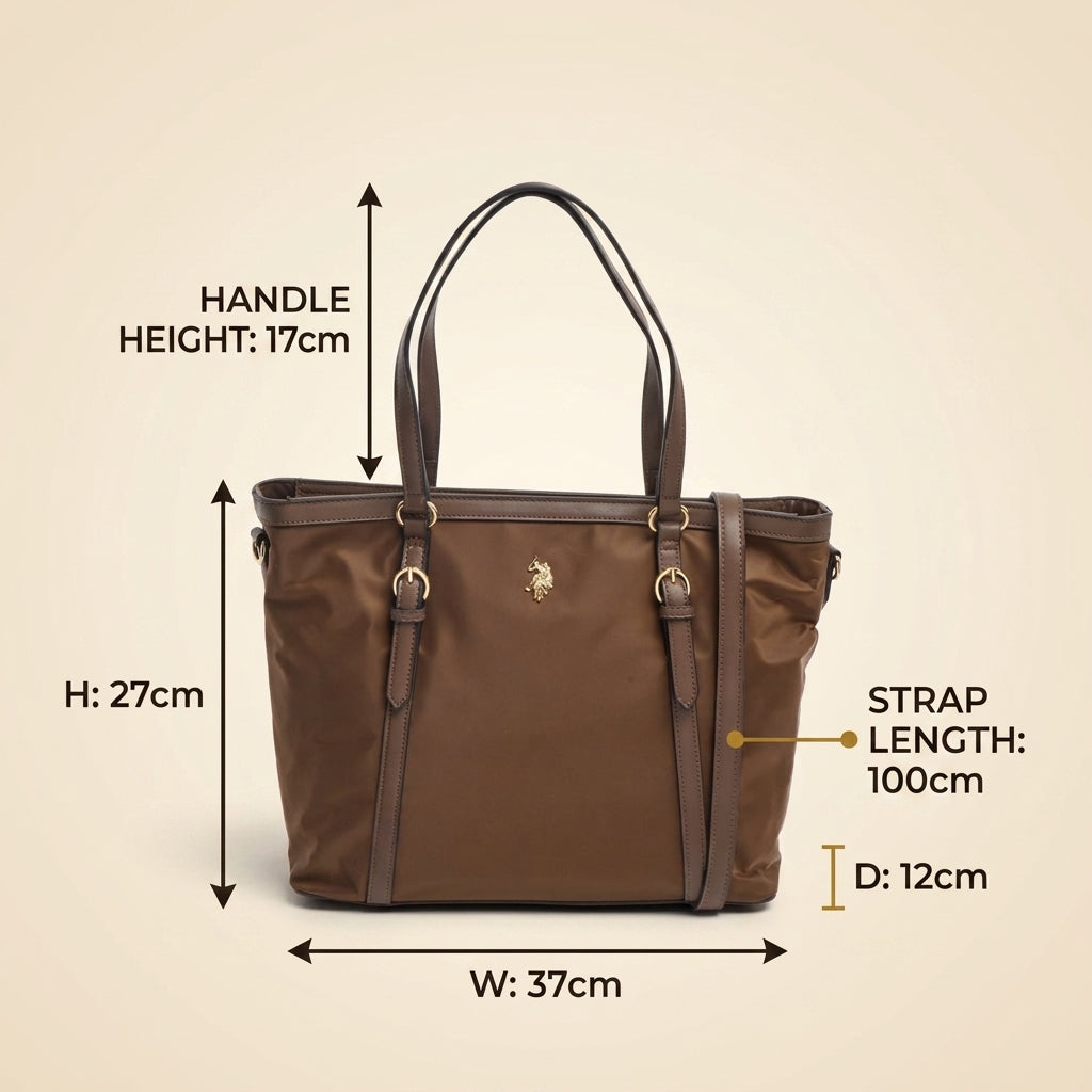 U.S. Polo Assn. Brown Houston Tote Bag