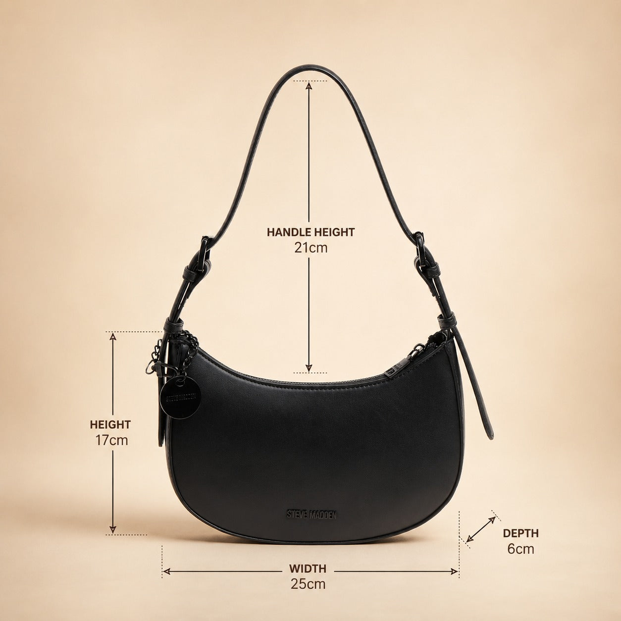 Steve Madden Black Shoulder Bag