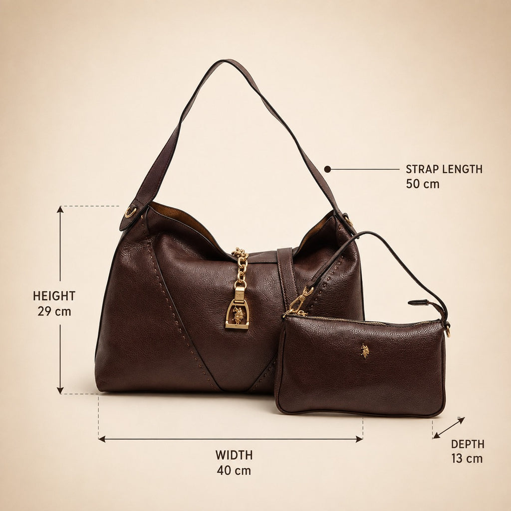 U.S. Polo Assn. Dark Brown Helcho Shoulder Bag