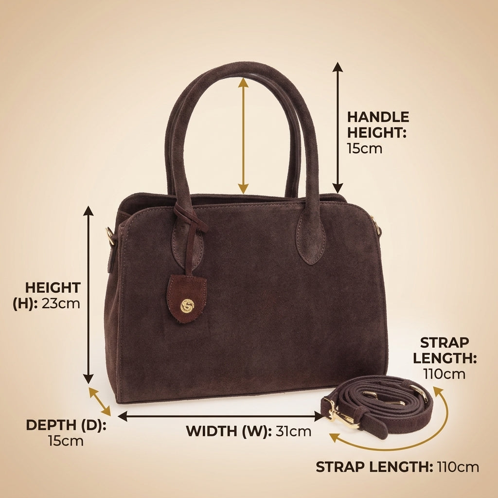Silver Street London Chocolate Brown Suede Grab Bag