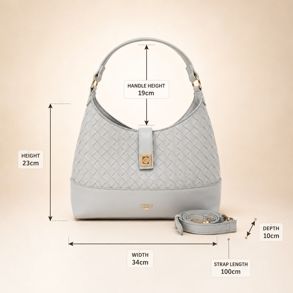 Dune London Grey Doey Shoulder Bag