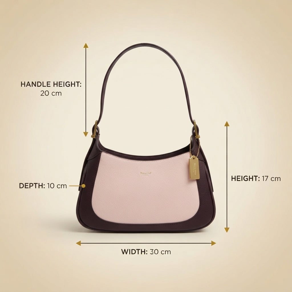 Moncrief Pink Pink & Plum Leather Sarah Shoulder Bag