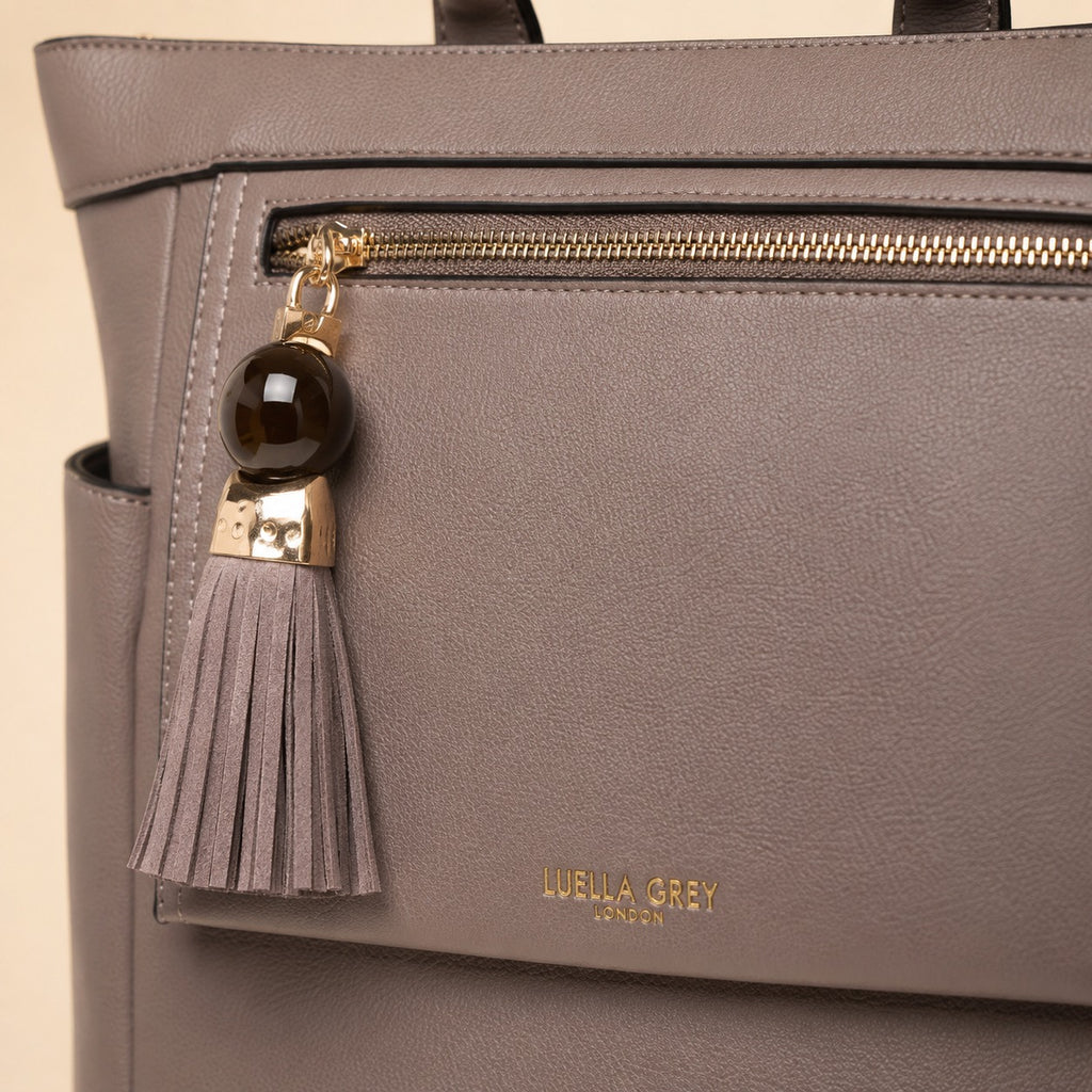 Luella Grey Peat Faux Leather Ophena 15in Laptop Backpack
