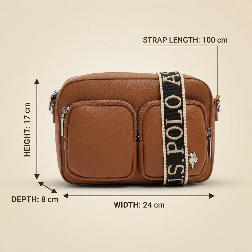 U.S. Polo Assn. Brown Mansion Crossbody Bag