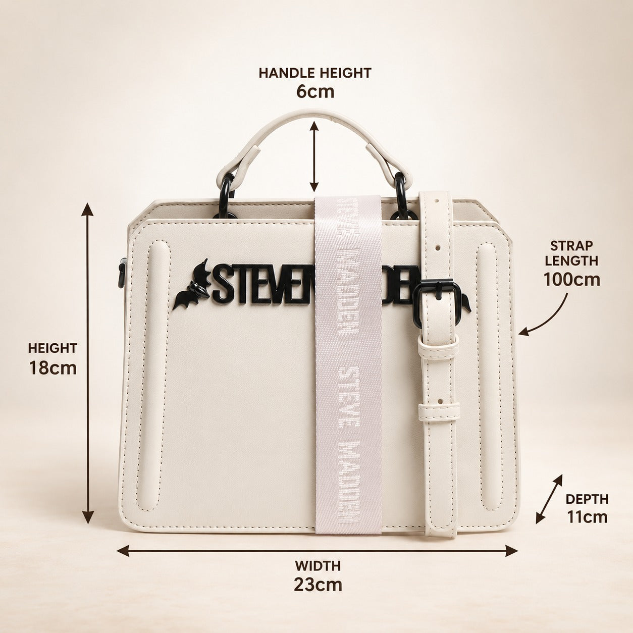 Steve Madden Chalk Emblem Logo Cross Body Bag