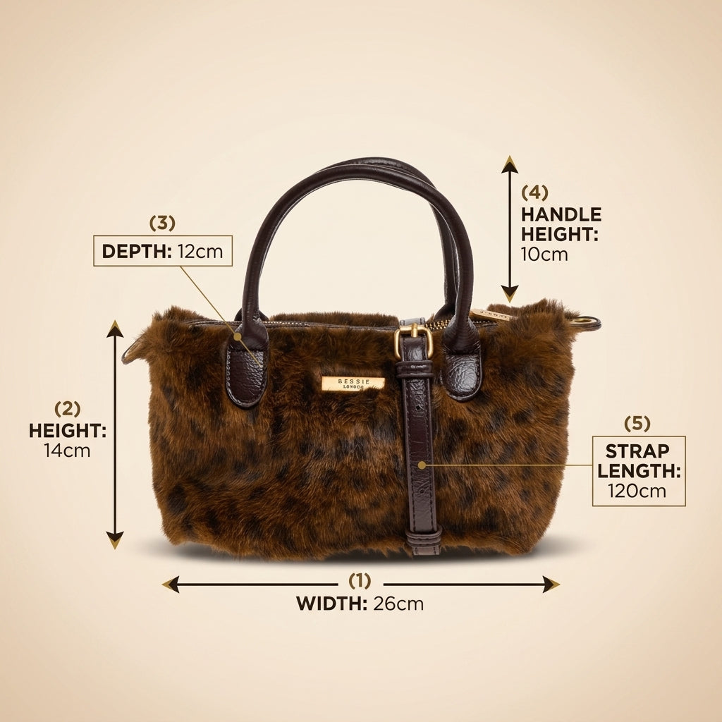 Bessie London Brown Dalmatian Grab Bag