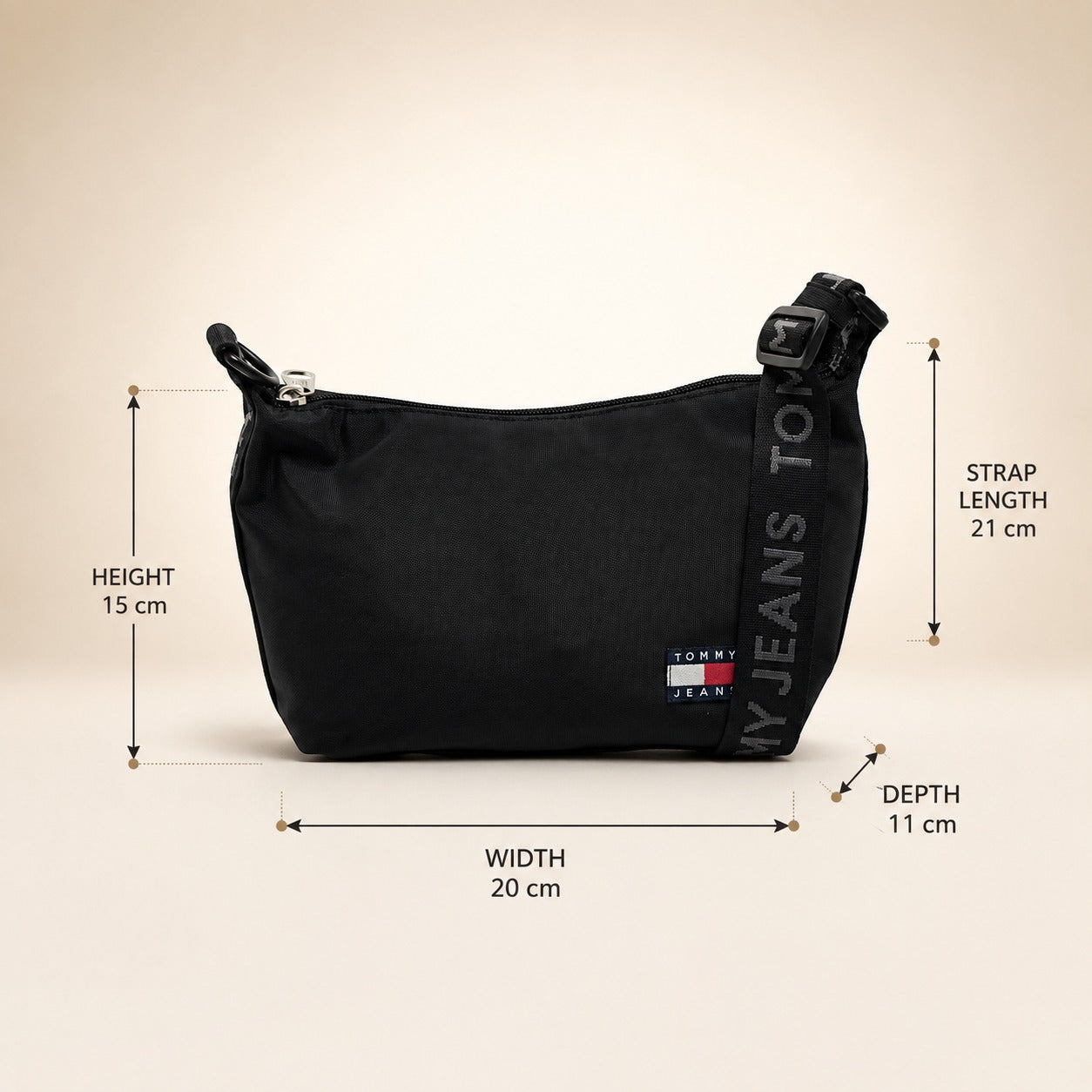 Tommy Jeans Black Crescent Shoulder Bag