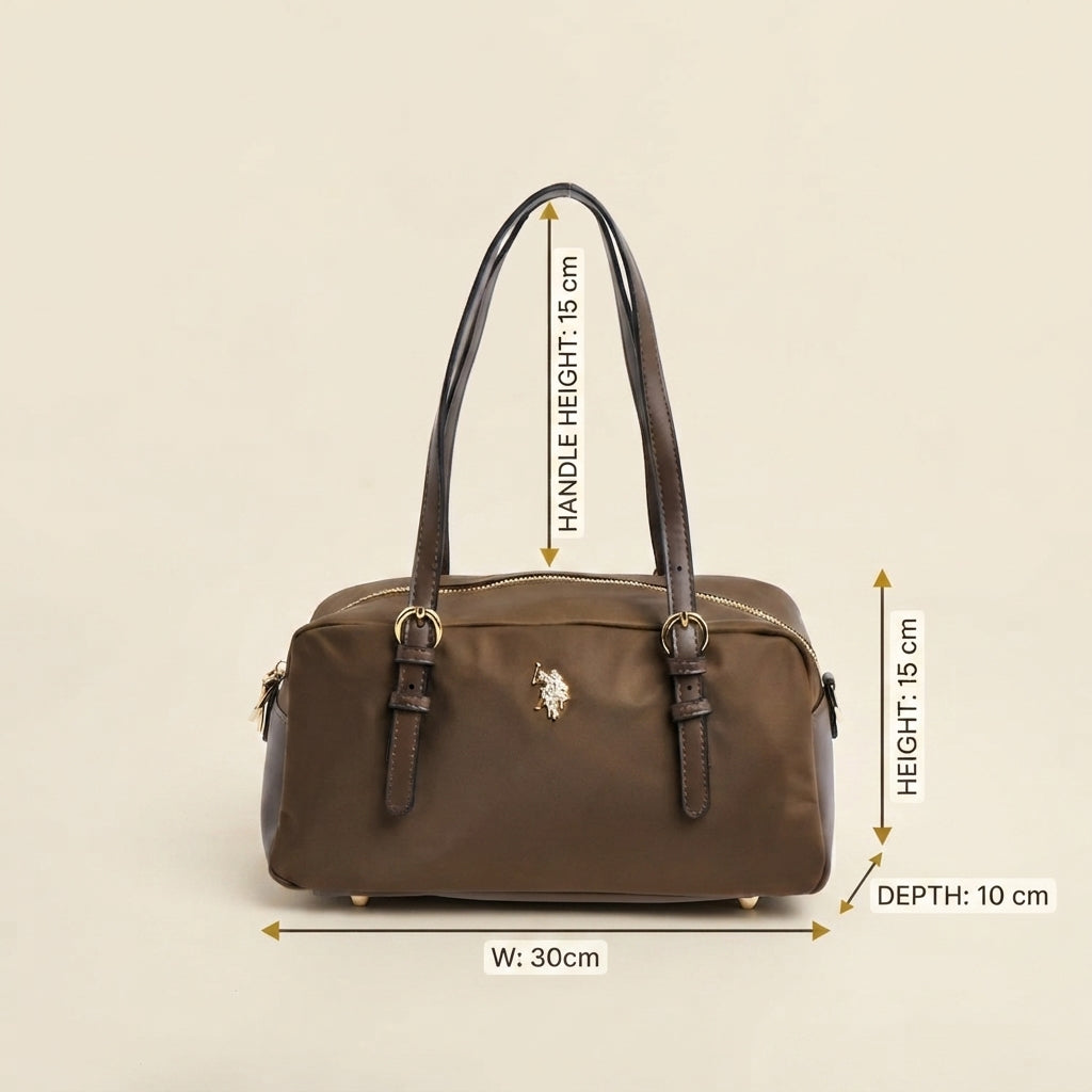 U.S. Polo Assn. Brown Houston Tote Bag