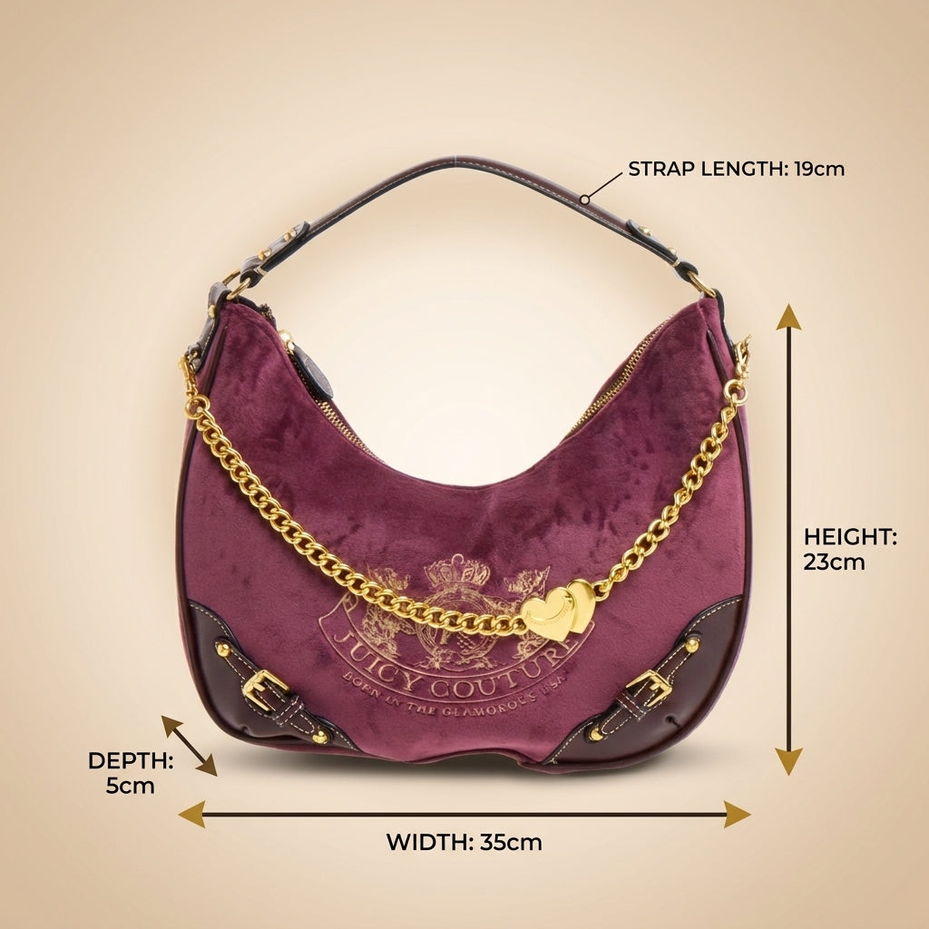 Juicy Couture Burgundy Hobo Bag